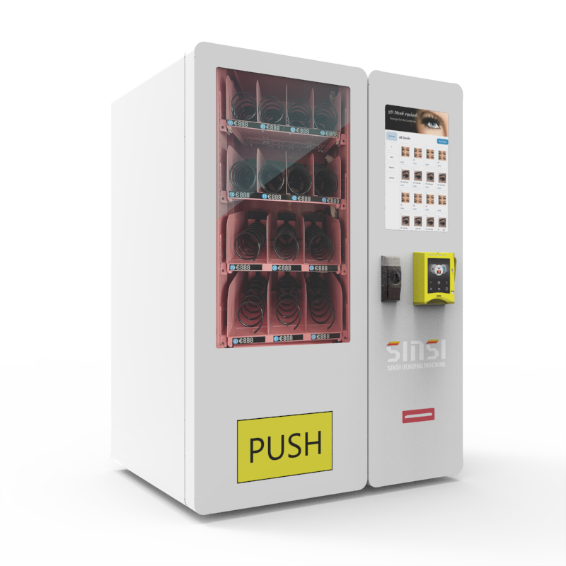 2024 New Design Desktop model touch vend machine pink vending machine small makeup machines for small business