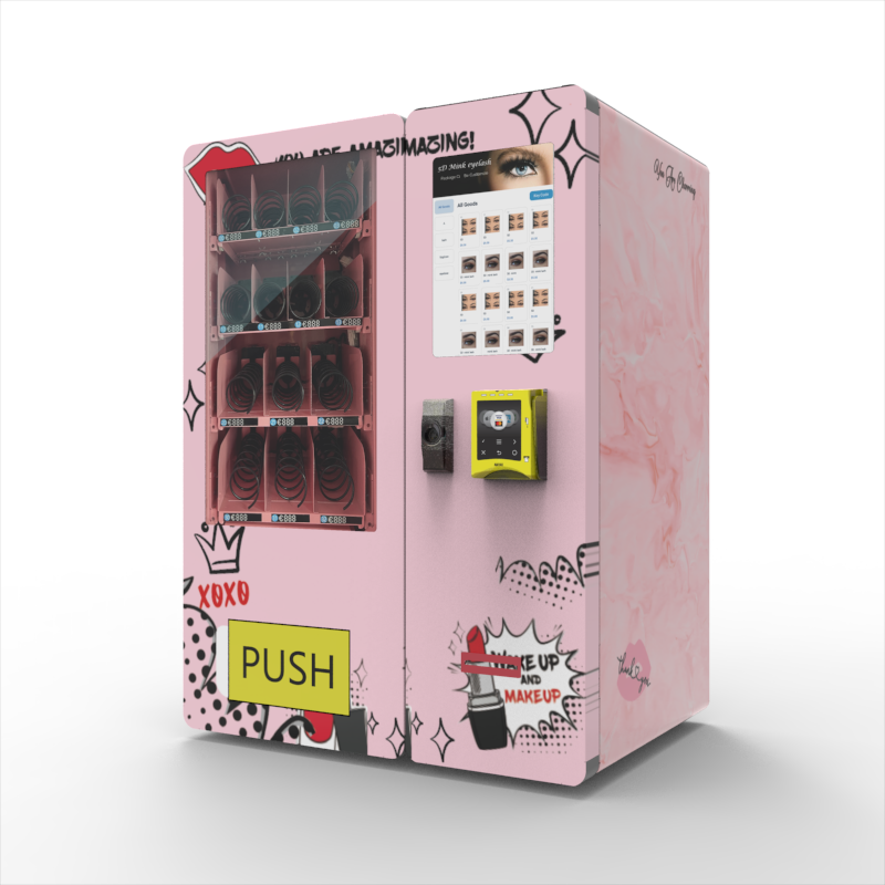 Hair False Eyelash Bottle Drinks Desktop Touch Mini Small Lash Cosmetic Vending Machine with credit card reader