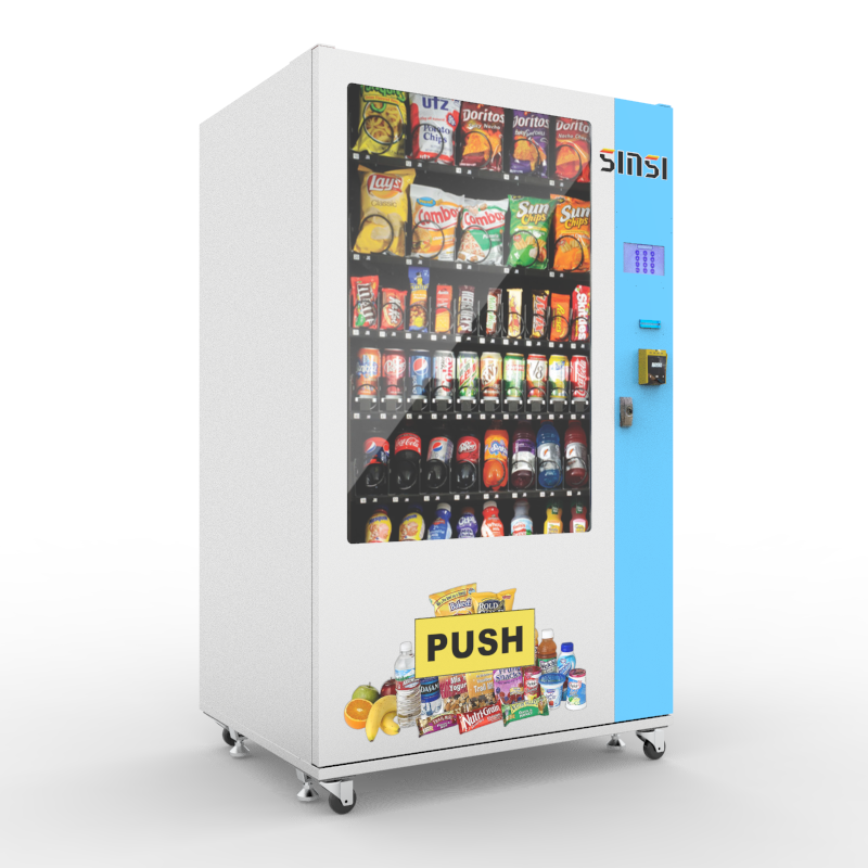 Wifi Soda Snack Water Vietnam Us Automatic Ticket Vending machine with Bill acceptor Nayax payment system