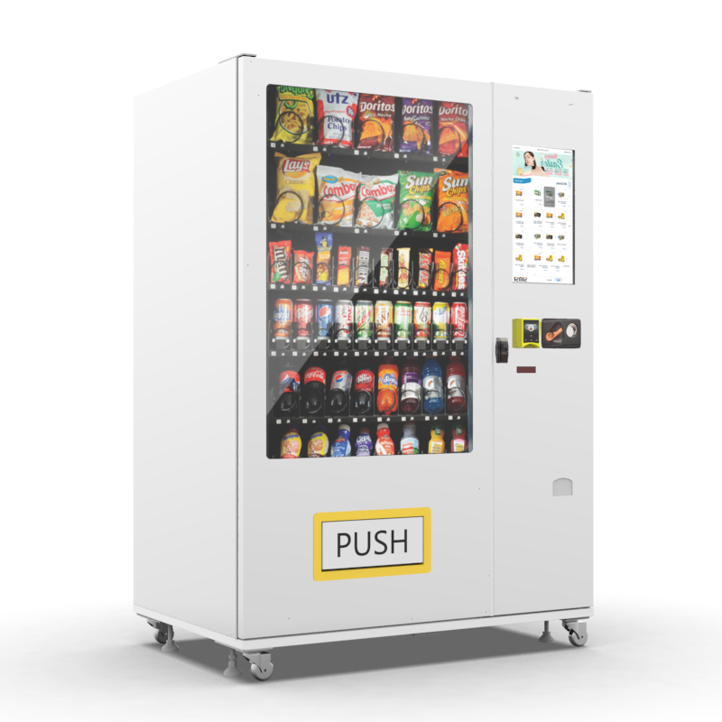 Hot-sell Bottle Glass drink Snack Vending Machine with Age Verification Function and frozen Cooling System