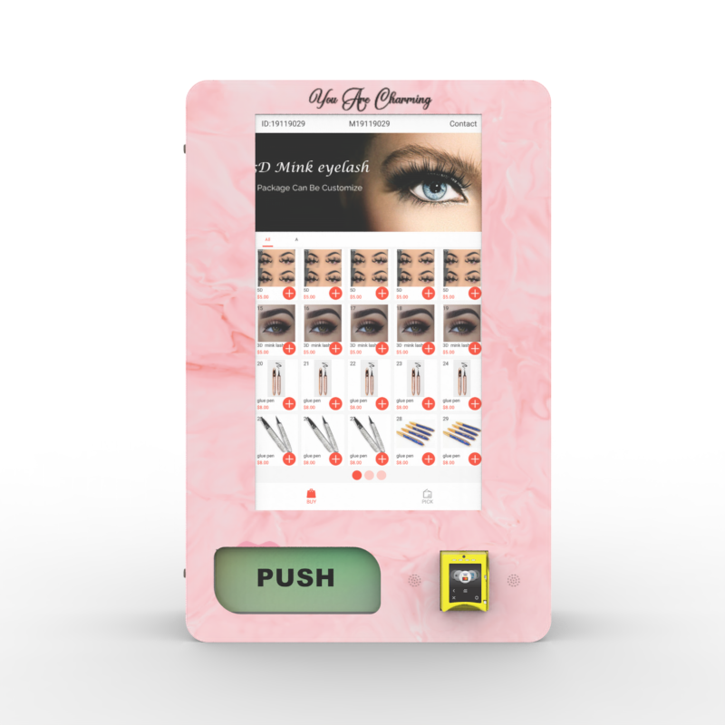 Mask eyeline lingerie nails Hot Sale Custom Design Hair Lash Laah Vending Machine with 32 inch touch screen