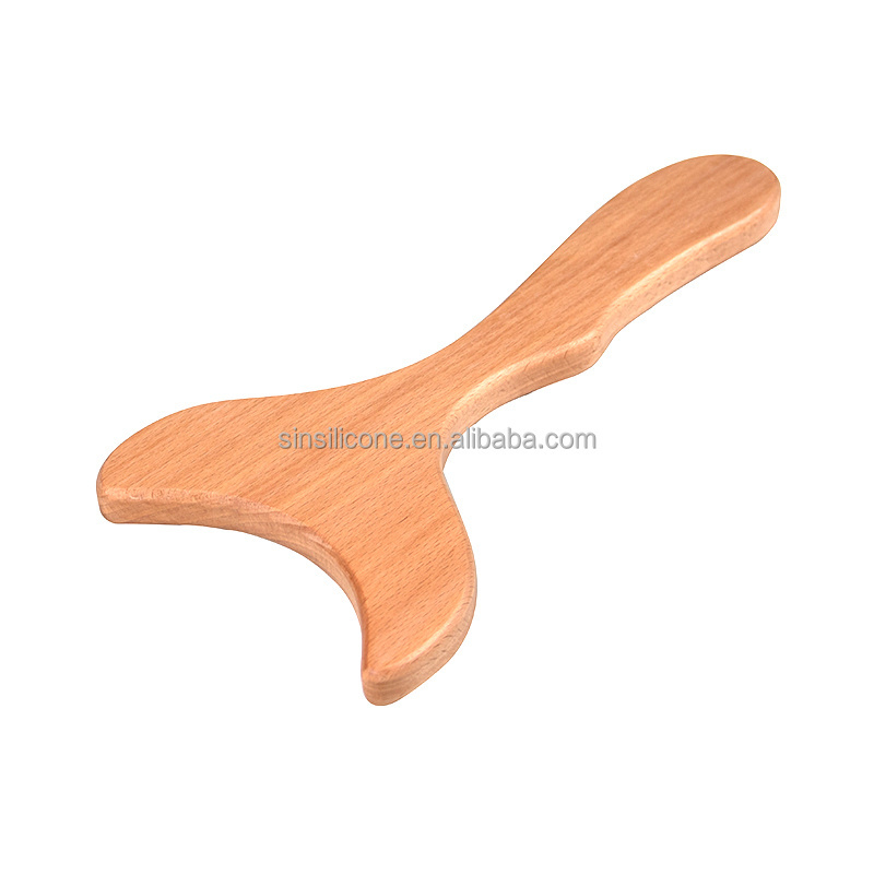 Wooden Gua Sha Tools Professional Lymphatic Drainage Tool Wood Therapy Massage Tools for (Burlywood)