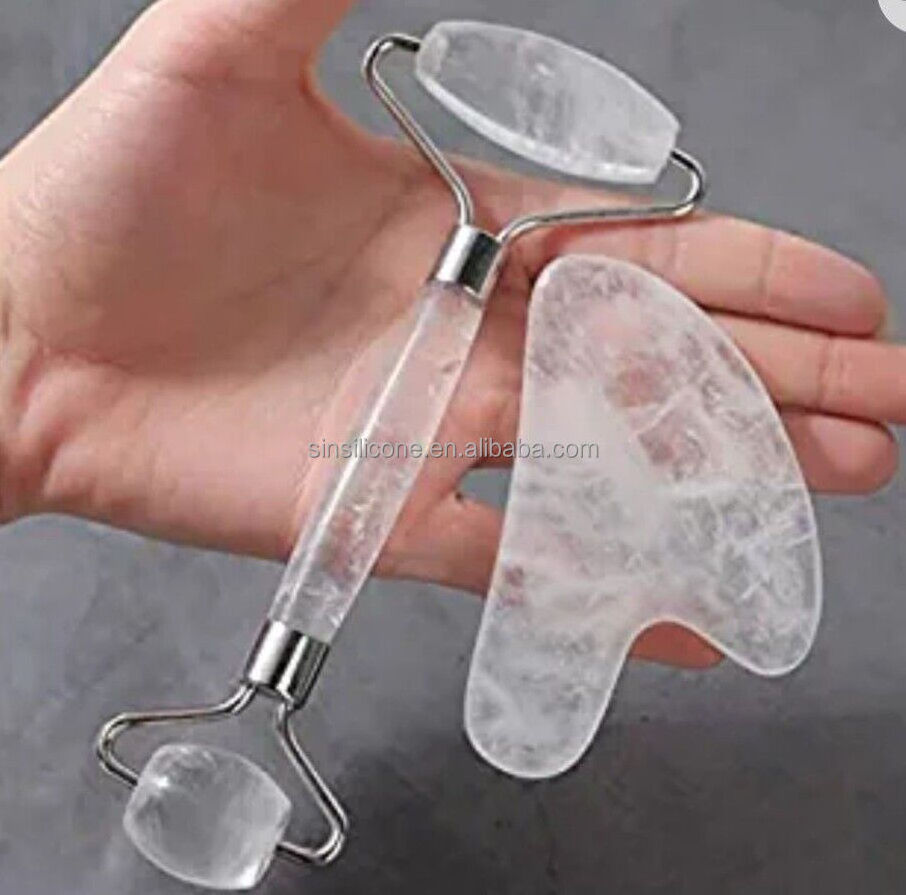 Gua Sha and Jade Roller Gua Sha Massage Tool for Skin Care Jade Roller for Face Eyes Body Muscle Relaxation