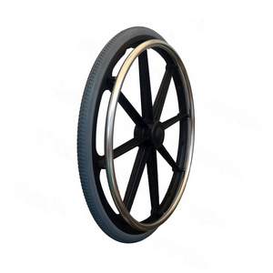 24 Inch Pu Tyre Wheelchair Mag wheel for Everyday Wheelchair