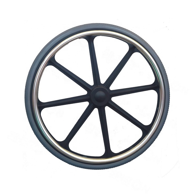 24 Inch Pu Tyre Wheelchair Mag wheel for Everyday Wheelchair