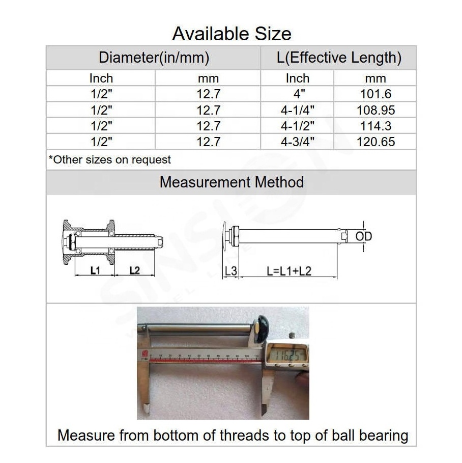 Stable Quality Stainless Steel Quick Release Axle for Active Wheelchair