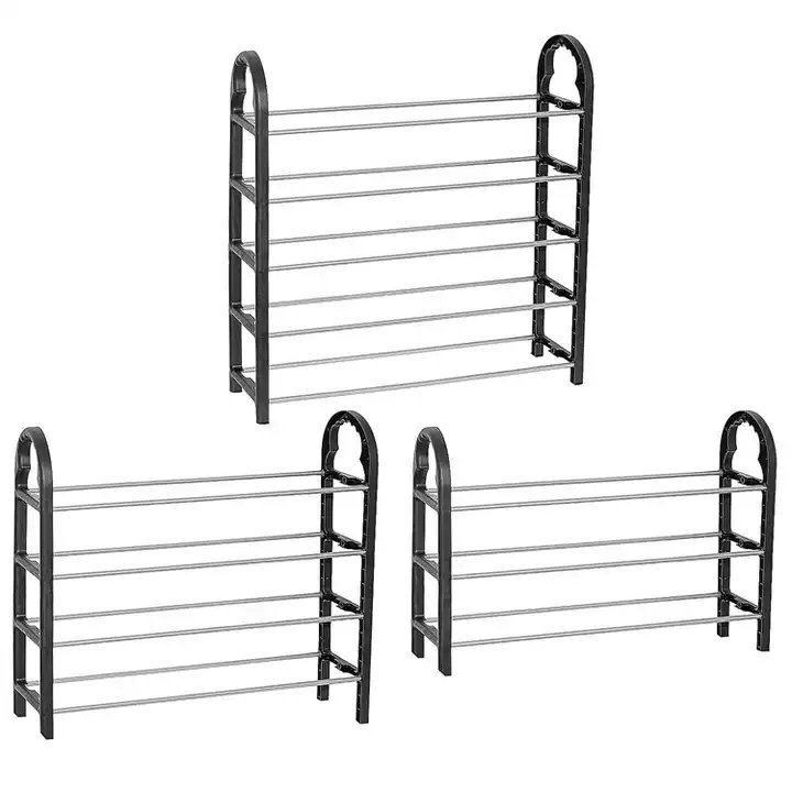 High Quality Shoe Shelf Organizer Easy Assemble No Tool Required 4 Layer Space Saving Shoe Storage Rack