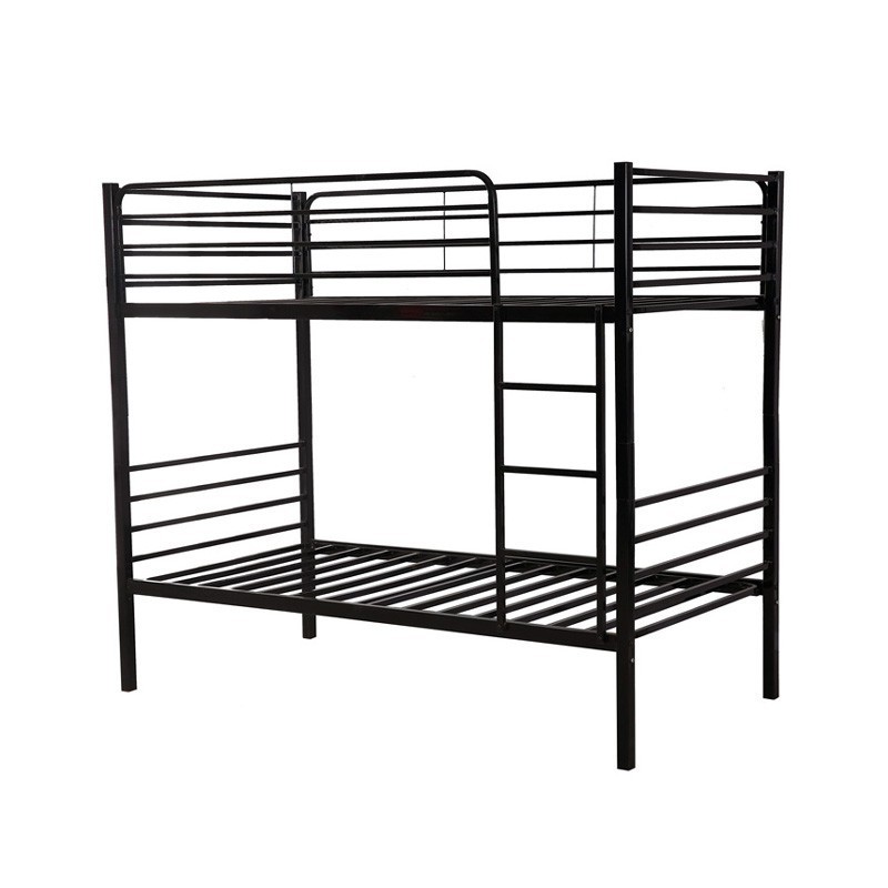 Double Steel Prison Iron Two Tiered Cheap Wooden White Twin Metal Frame Bunk Bed With Ladder