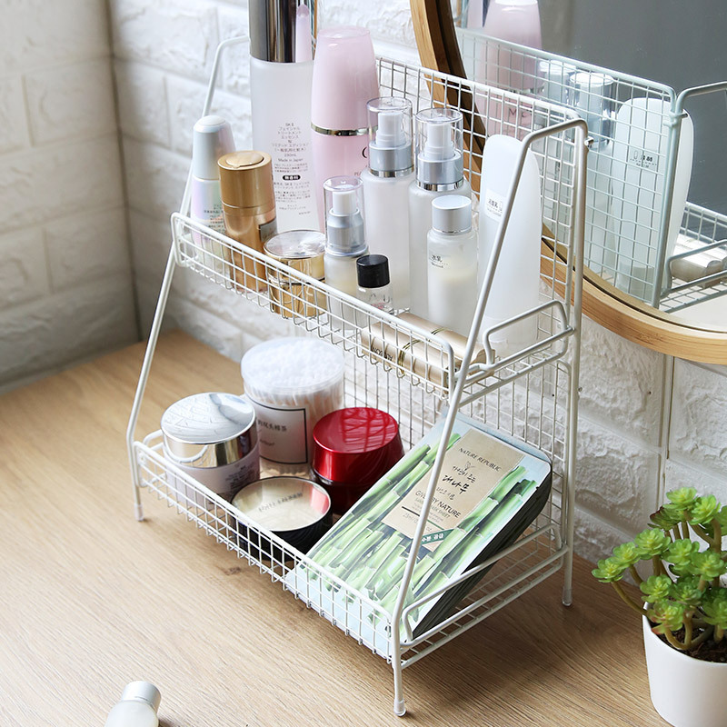 Stand Storage Kitchen Collapsible Low Multi Functional Iron Spice Shelf 2 Layer Metal Basket Syrup Wire Rack With Jar