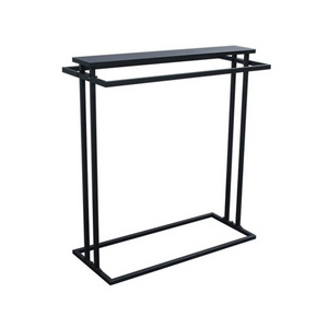 Retail Hanging Clothing Shops Modern Coat Clothes Rack Stand Cloth Hanger Display Stands Rack In Black Metal