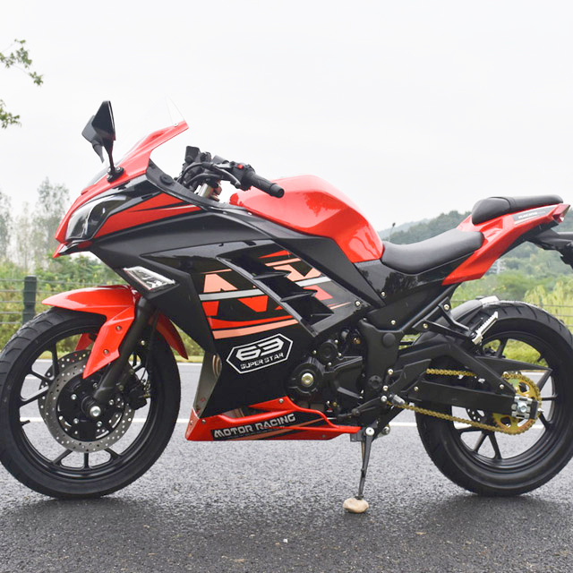 popular cool racing motorcycle for adults long range 130km/h disc brake 200cc/400cc motor gasoline bike