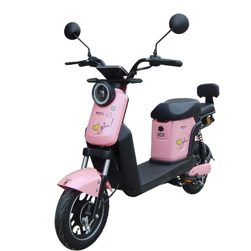 Popular Pink Mini Adult Electric Bike 350w 36v 2 Wheel Electric Scooter Disc Brake WIth 2 Seat For Sale