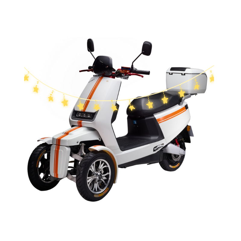 Sinski 80KM Long Range Electric Moped Tricycle 1500w Electric Scooter