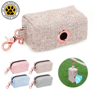 SinSky Luxury Tweed Material Dog Poop Bag Waste Bag Holder Pick Up Garbage Bag Dispenser Pet Cleaning Supplies