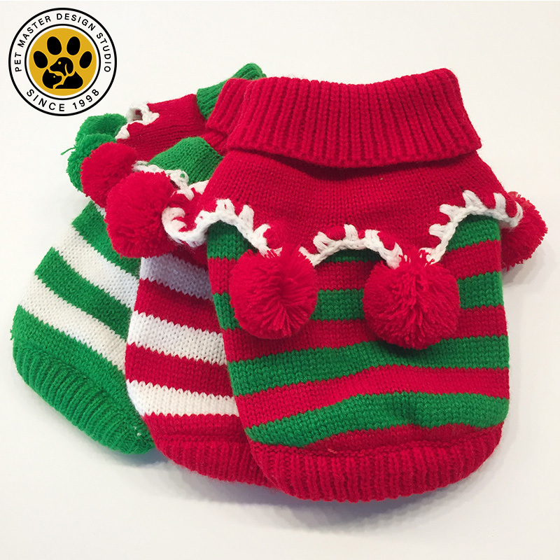 SinSky Factory Wholesale Autumn And Winter Christmas Dog Clothes Knitted Dog Sweater Puppy Christmas Pet Sweater