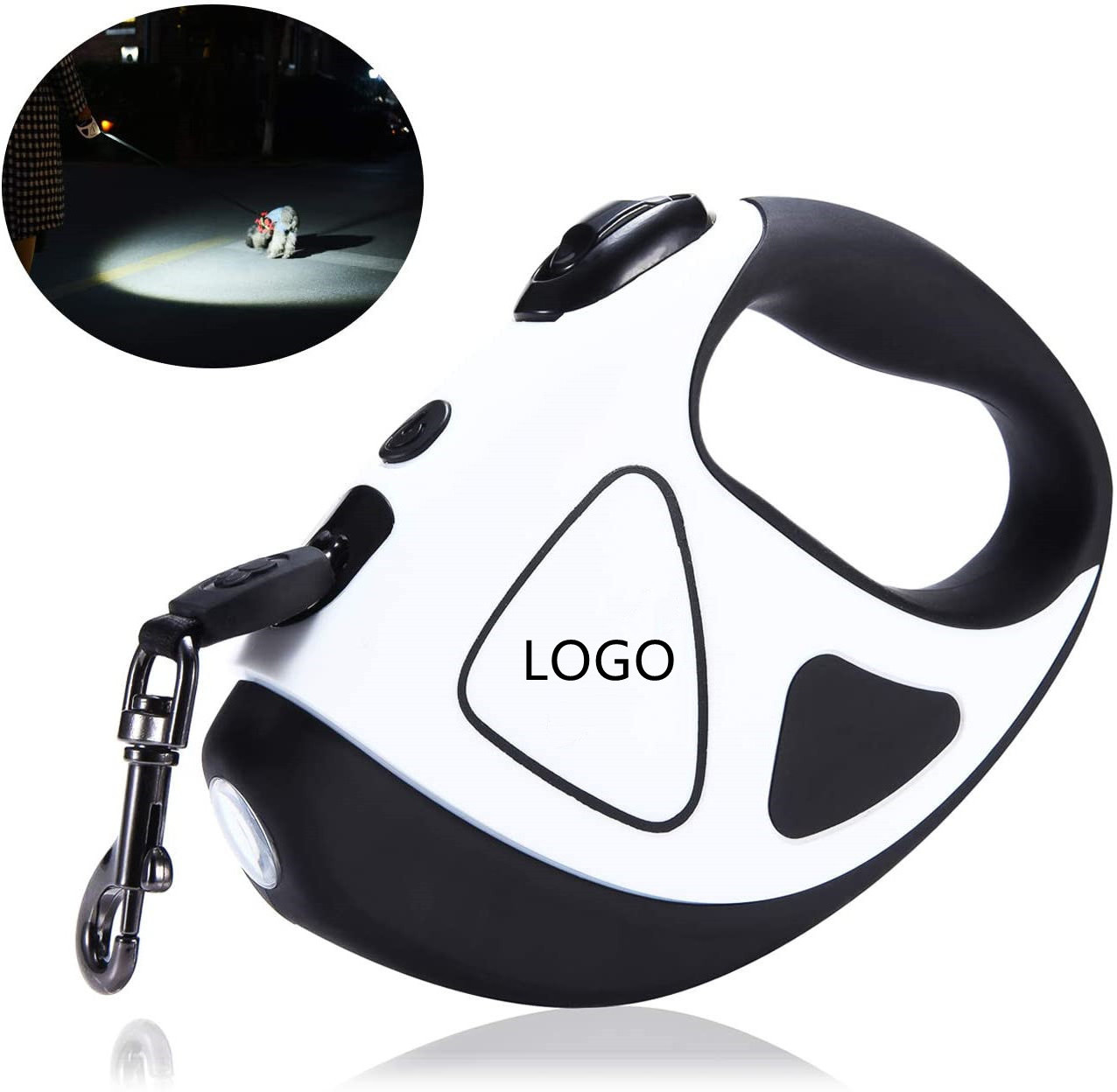 SinSky High Quality Hot Sale Automatic Flashlight Portable Led Retractable Dog Leash for Dog Training Running