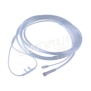 Disposable Nasal Oxygen Cannula Medical PVC O2+CO2 Nasal Oxygen Tube