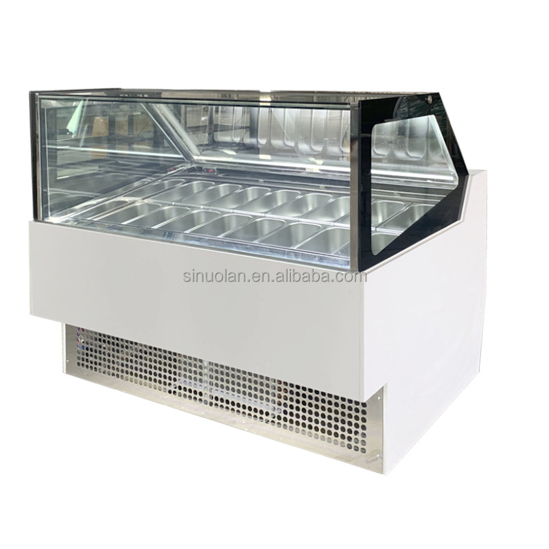 Hot Selling Ice Cream Dipping Cabinets Stand Display Fridge Cake Display Cabinet Scoop Ice Cream Showcase Freezer Gelato