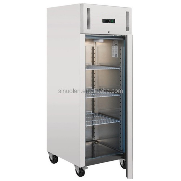 2 Glass Doors Stainless Steel Kitchen Display Reach In Freezer For Sale