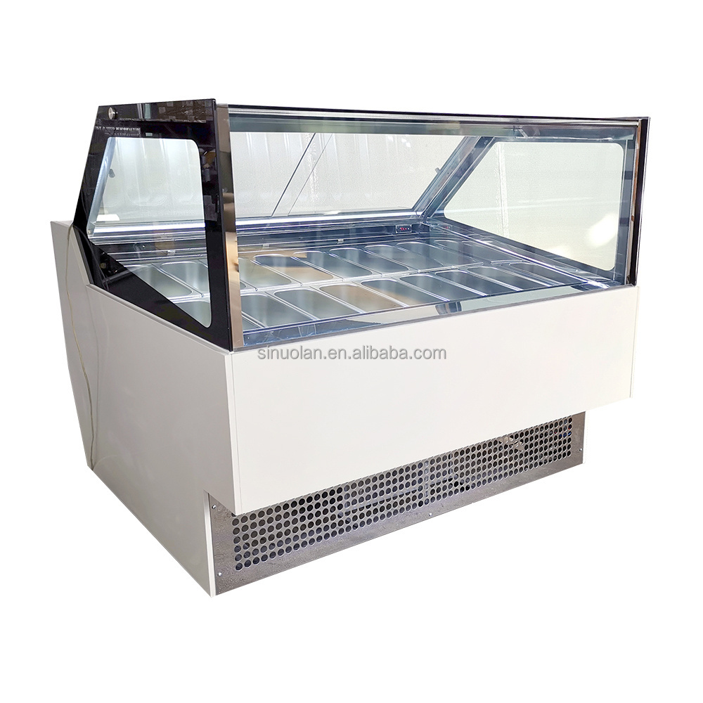 Hot Selling Ice Cream Dipping Cabinets Stand Display Fridge Cake Display Cabinet Scoop Ice Cream Showcase Freezer Gelato