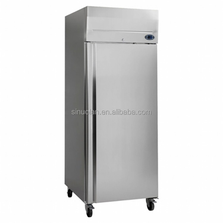 2 Glass Doors Stainless Steel Kitchen Display Reach In Freezer For Sale