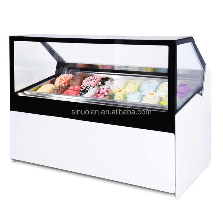 Popular Vertical Ice Cream Display Case Freezer Showcase Fridge Freezers For Ice Cream Gelato Blast Freezer Factory Price