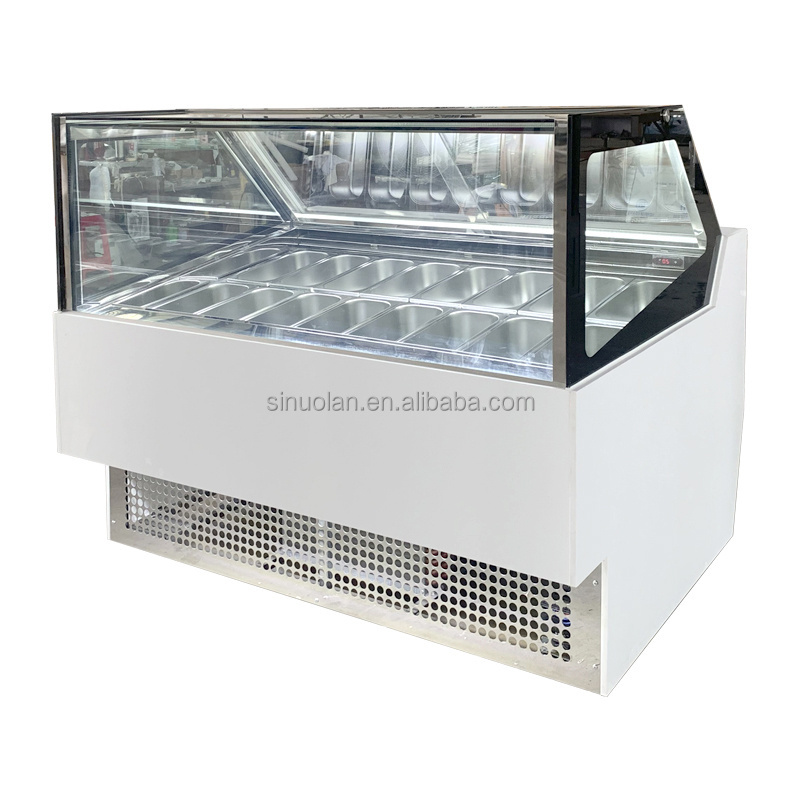 Hot Selling Ice Cream Dipping Cabinets Stand Display Fridge Cake Display Cabinet Scoop Ice Cream Showcase Freezer Gelato