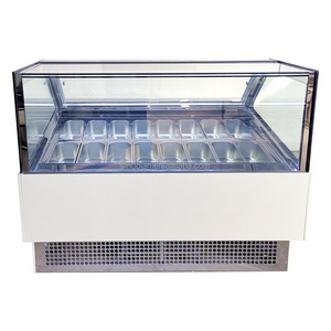 Hot Selling Ice Cream Dipping Cabinets Stand Display Fridge Cake Display Cabinet Scoop Ice Cream Showcase Freezer Gelato