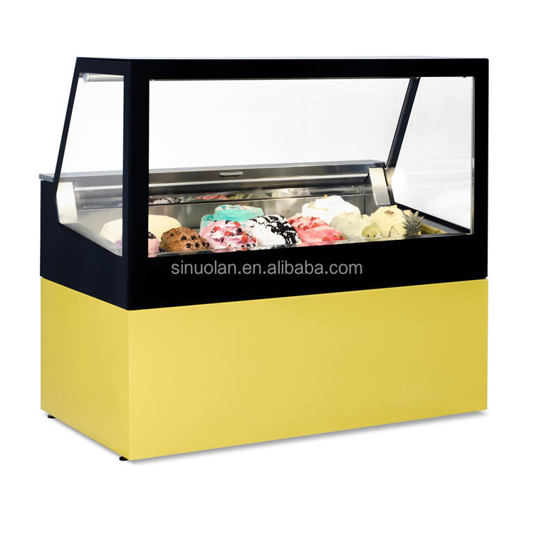 Popular Vertical Ice Cream Display Case Freezer Showcase Fridge Freezers For Ice Cream Gelato Blast Freezer Factory Price