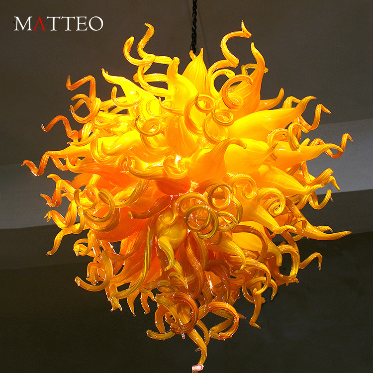 Handmade Glass Pendant Lights Modern Murano Glass Chandeliers Custom Made Luxury Art Deco Chihuly Style Chandelier