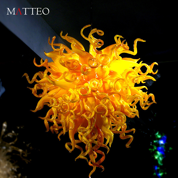 Handmade Glass Pendant Lights Modern Murano Glass Chandeliers Custom Made Luxury Art Deco Chihuly Style Chandelier