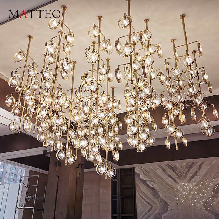 Modern Pendant Ceiling Lamps LED Crystal Staircase Chandelier Lights Hanging Light Fixture For Living Room