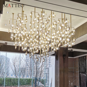 Modern Pendant Ceiling Lamps LED Crystal Staircase Chandelier Lights Hanging Light Fixture For Living Room