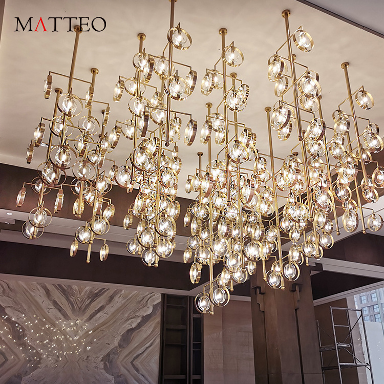 Modern Pendant Ceiling Lamps LED Crystal Staircase Chandelier Lights Hanging Light Fixture For Living Room