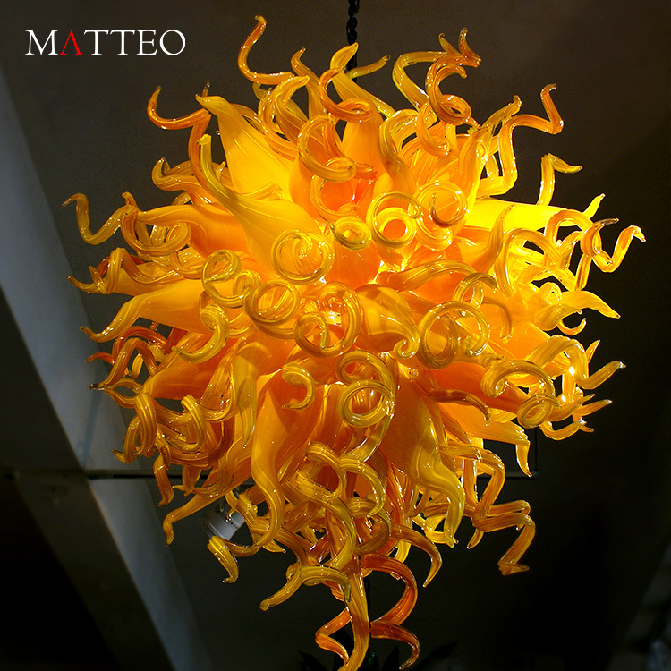 Handmade Glass Pendant Lights Modern Murano Glass Chandeliers Custom Made Luxury Art Deco Chihuly Style Chandelier