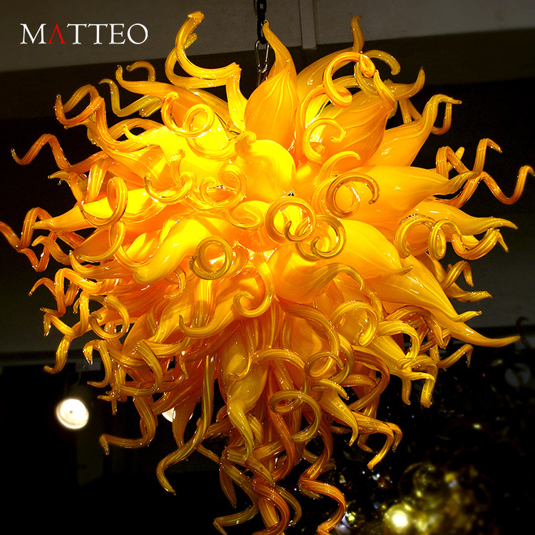 Handmade Glass Pendant Lights Modern Murano Glass Chandeliers Custom Made Luxury Art Deco Chihuly Style Chandelier