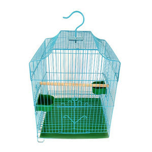 Factory Peony Lovebird Cage Multi-Color Parrot Bird Cage With Breeding Door Pet Living House Cage