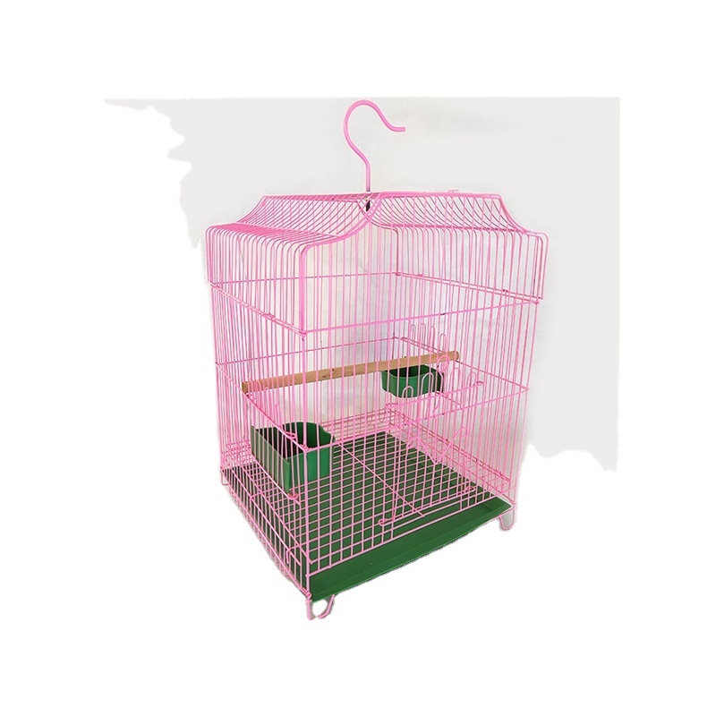 Factory Peony Lovebird Cage Multi-Color Parrot Bird Cage With Breeding Door Pet Living House Cage