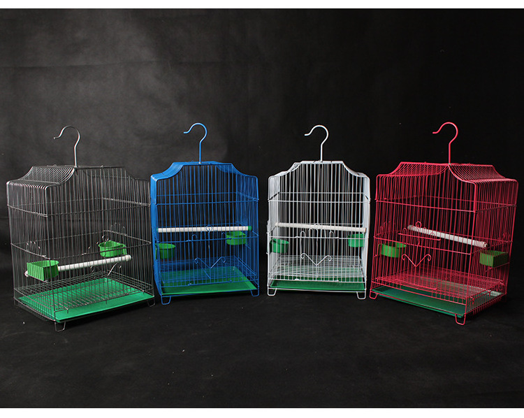 Factory Peony Lovebird Cage Multi-Color Parrot Bird Cage With Breeding Door Pet Living House Cage