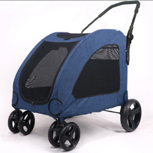 Four Wheel Outdoor Folding Pet Stroller for Cats Dogs