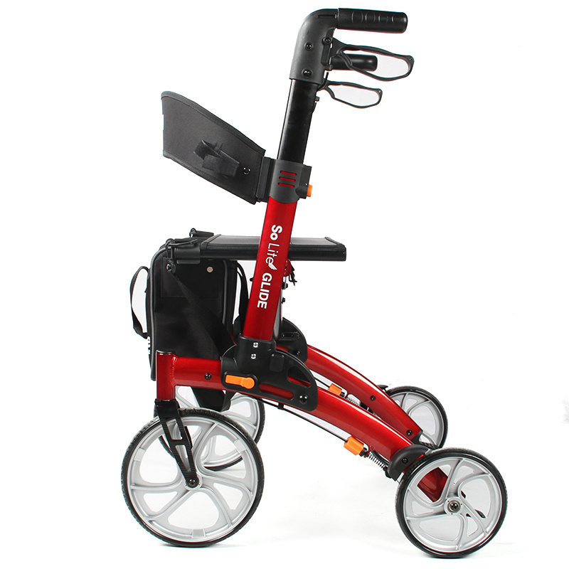 Rollator walker folding with seat for adults elderly upWalker Lower Handle custom made logo upright rollator walker