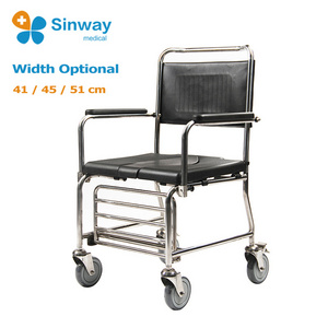 Wholesale Heavy Duty Elderly  Aluminum Steel Uplift Toilet Transfer Portable Foldable Commode Chairs Shower With Commode