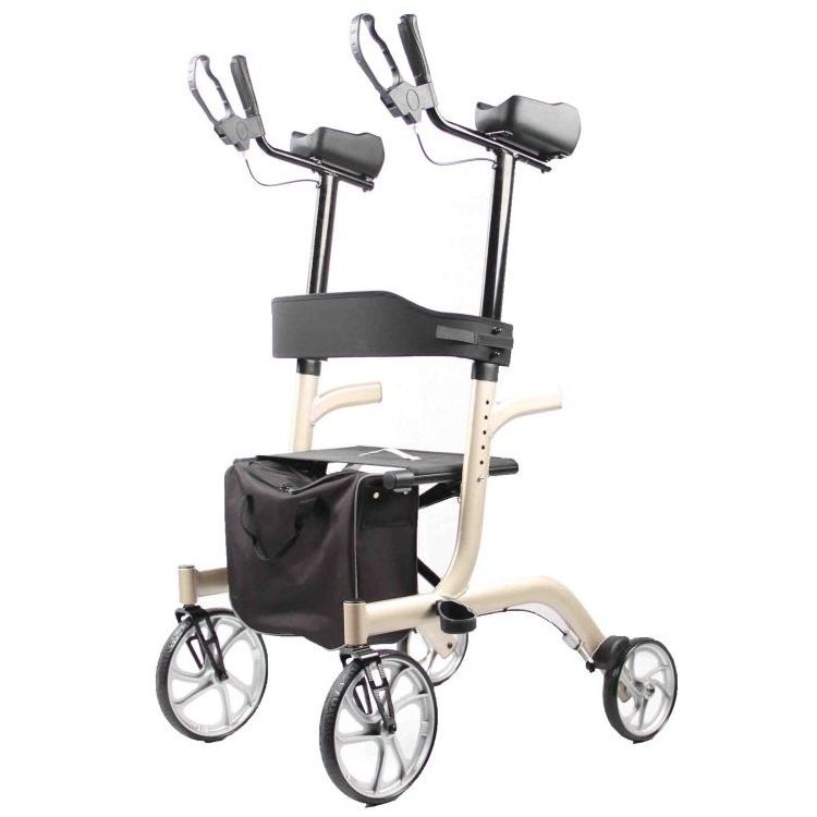 Sinway medical rollator walker with seat, folding walker shopping cart for adults seniors elderly,upright walker with foldable