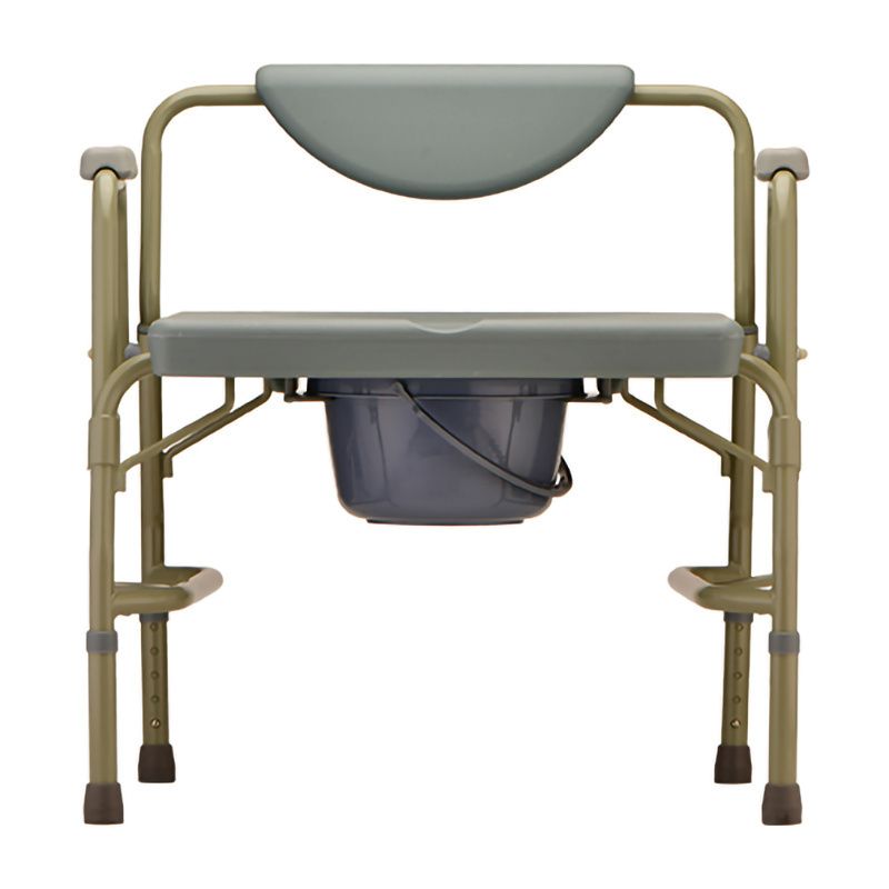 Adjustable Heavy Duty Commode Chair with Drop-Arm & Extra Wide Seat Bathroom Toilet Commode