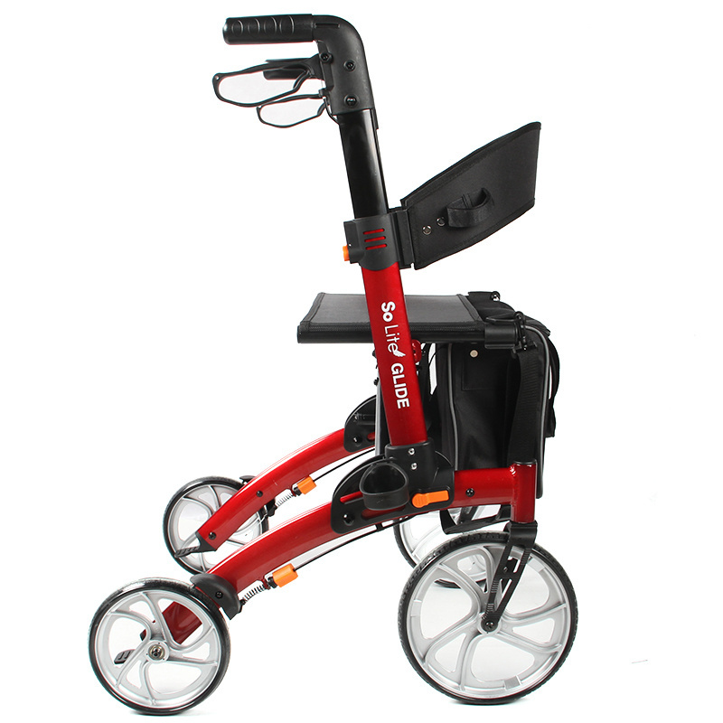 Rollator walker folding with seat for adults elderly upWalker Lower Handle custom made logo upright rollator walker