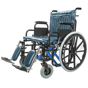 Bariatric folding wheelchair medical adjustable 4 wheel chair disabled people heavy duty wheelchair