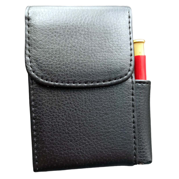 smoking leather cigarette case with lighter holder SW200756