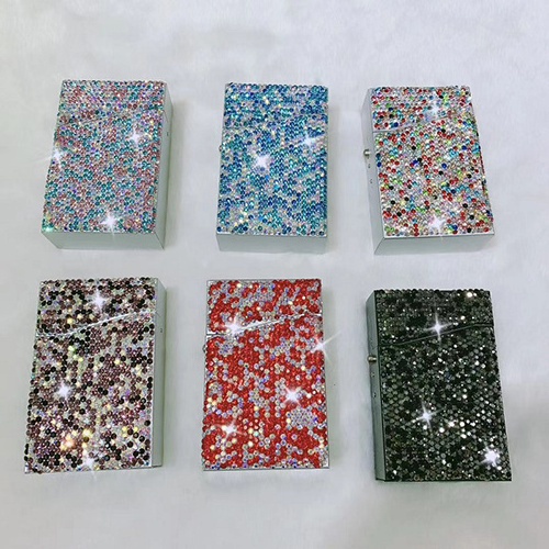 FLIP TOP aluminum 20PCS BLING CIGARETTE CASE (SW77225D)