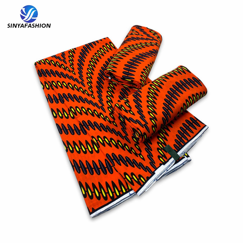 High quality hot sale African wax prints ankara fabrics 100% cotton printed 6 yards