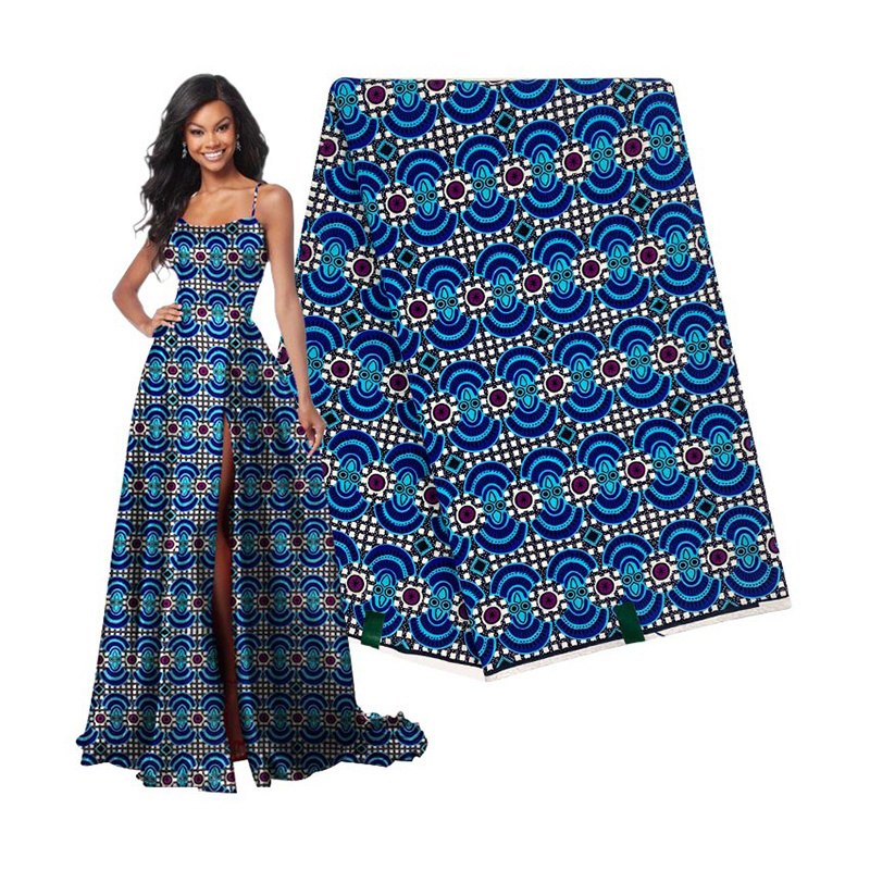 Sinya 2022 Latest Nigerian Anakra High Quality 100% Cotton Wax Fabric For  African Garments